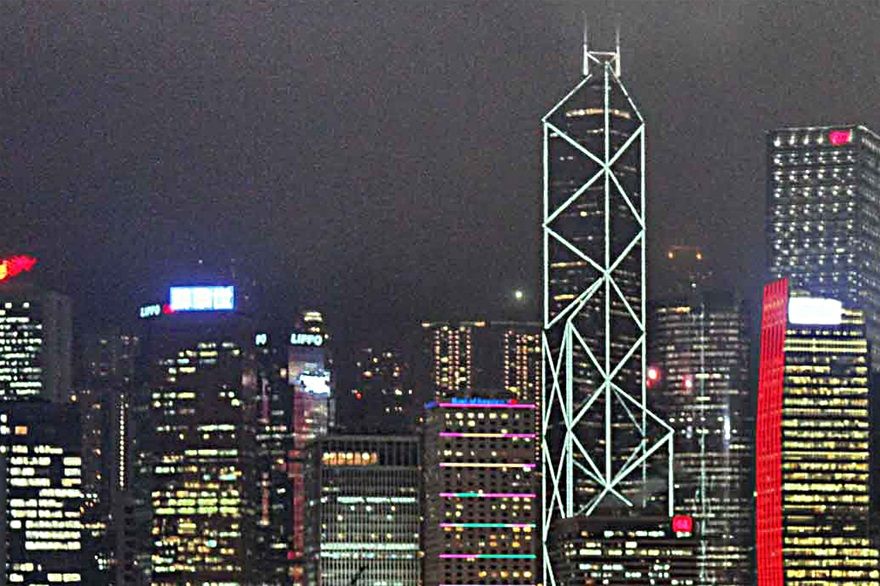 2012-03-12.160  - Hong Kong skyline -  by night -  (Photo- and copyright:  Karsten Petersen)