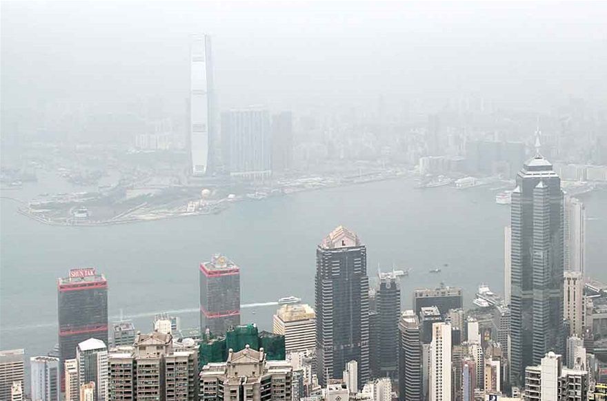 2012-03-14.028  - View over Hong Kong from Lugard Road - up the Victoria Peak - (Photo- and copyright:  Karsten Petersen)