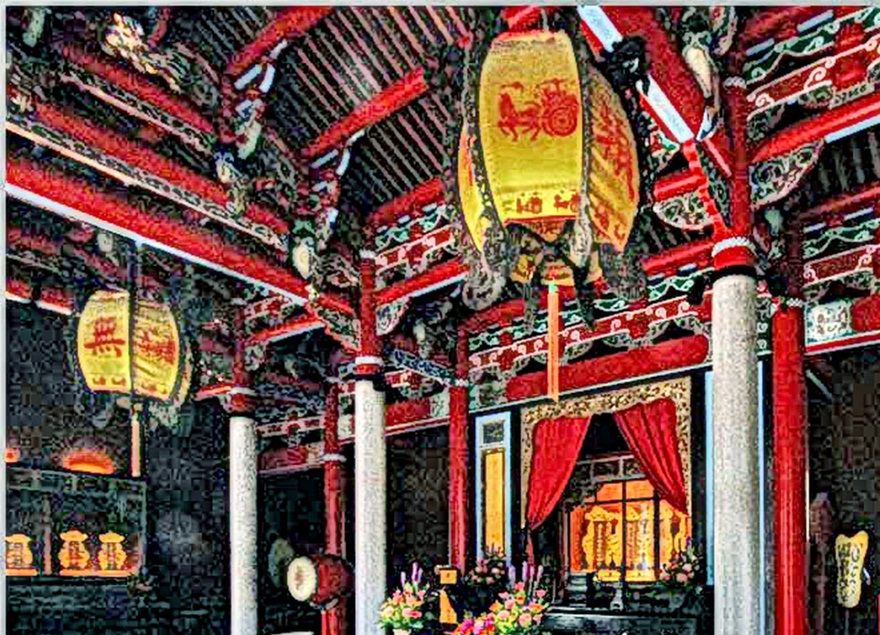 2012-03-01.064  -   The interior of the Chongsheng Shrine  -   (Photo- and copyright:   Karsten Petersen)