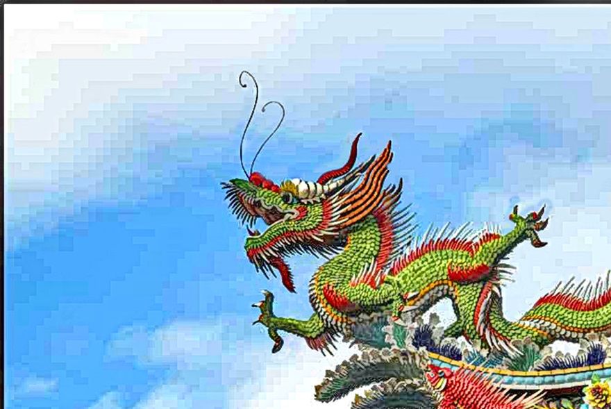 2012-02-29.129  -  The Lungshan Temple. Dragon on the roof  -   (Photo- and copyright:   Karsten Petersen)