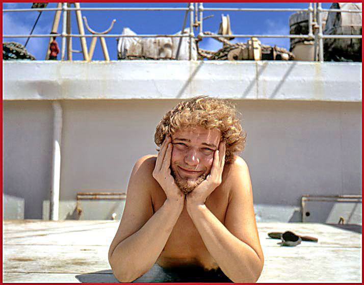 The Webmaster - Karsten Petersen - onboard his first commercial ship - M/S 