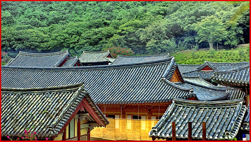 1997-21-062 - Songgwangsa - back again - temple roofs - (Photography by Karsten petersen)