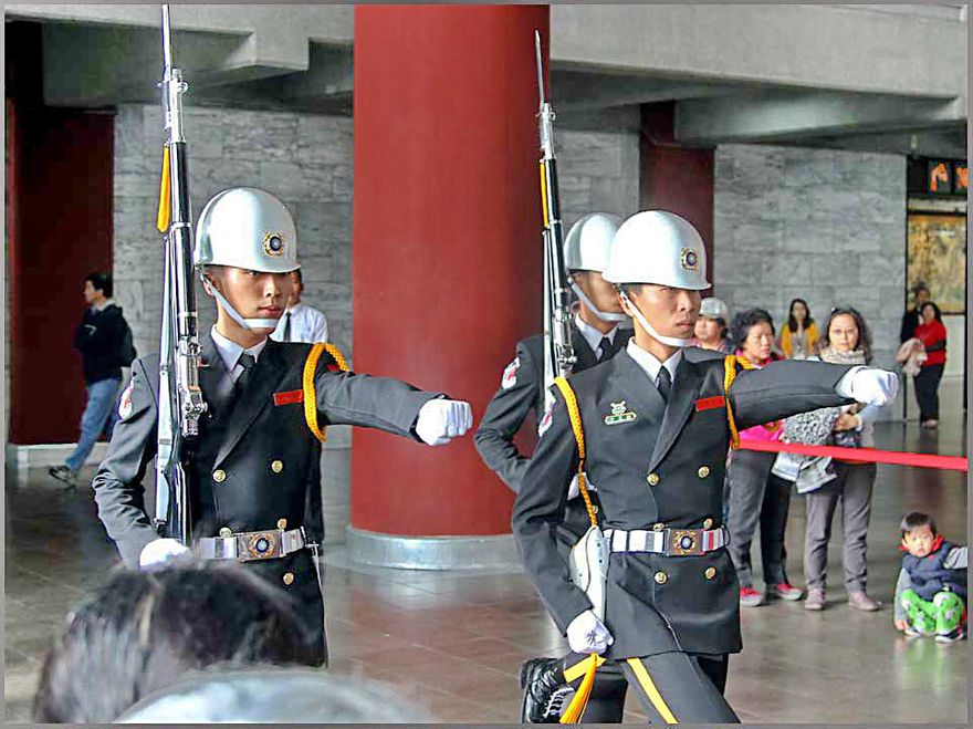 2012-02-29.020  -  Changing of the guard.  Every hour the guard changes, involving an interesting show of great skill and discipline  -  (Photo- and copyright: Karsten Petersen)